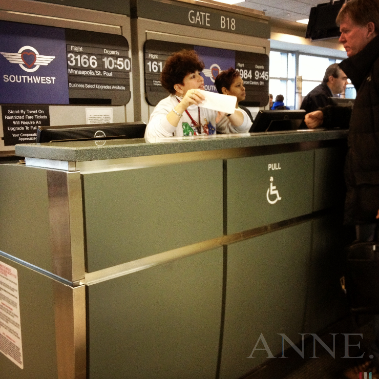 ‘Chicago counter, Chicago Midway Airport, Chicago, December 2012