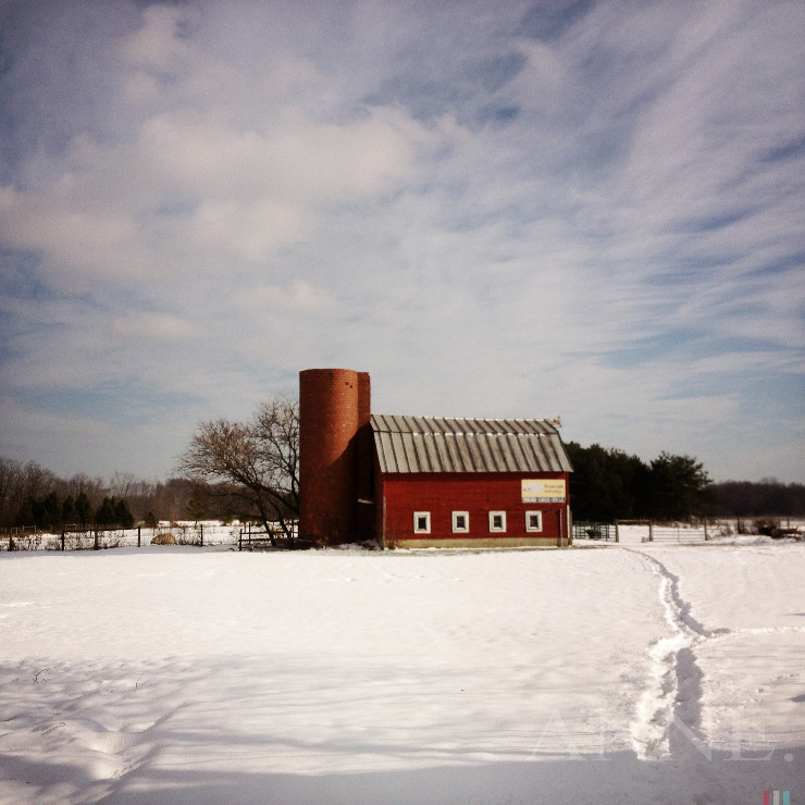 ‘Red barn, snowy field’ Hartsgrove, Ohio, December 2012